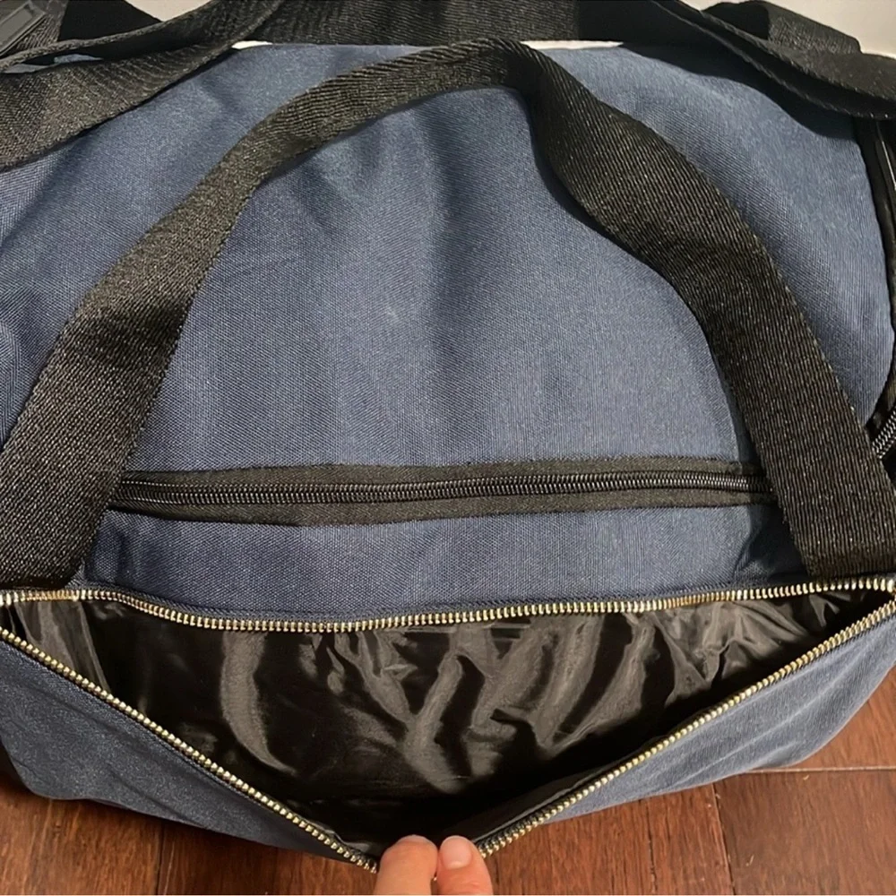 PACO RABANNE Men's Blue and Black Duffel Bag